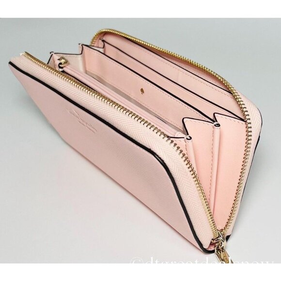 Kate Spade Jana Tote & Large Continental Wallet Set Rose Smoke Pink NWT! - Picture 6 of 8